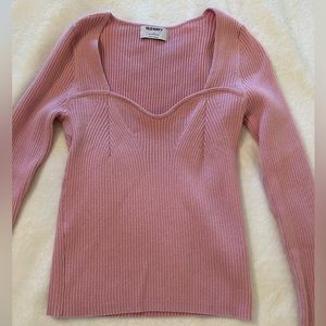 Old Navy Pink Fitted Rib Sweater